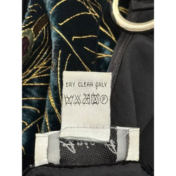 Ania A Vest Peacock Sleeveless Duster Boho Artys  Y2K Vintage 90s Kimono Size L - Picture 7 of 7